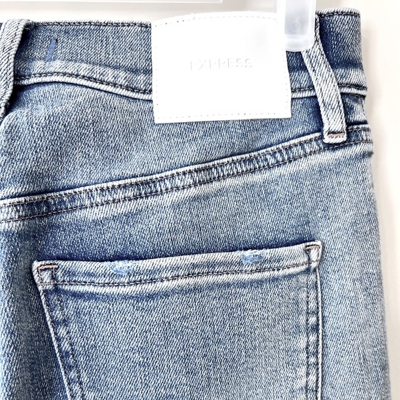 Express Blue Straight Leg Jeans - Picture 7 of 9